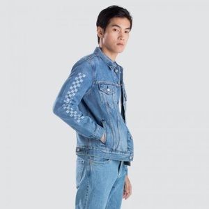 levis checkered denim jacket